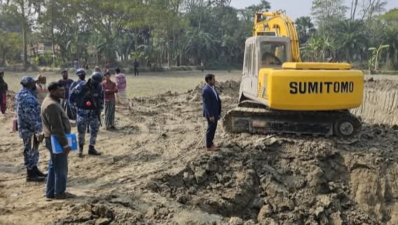 ভোলা’র বোরহানউদ্দিনে অবৈধ বালু উত্তোলনকারীর অর্থদন্ডসহ ভেকু মেশিন জব্দ